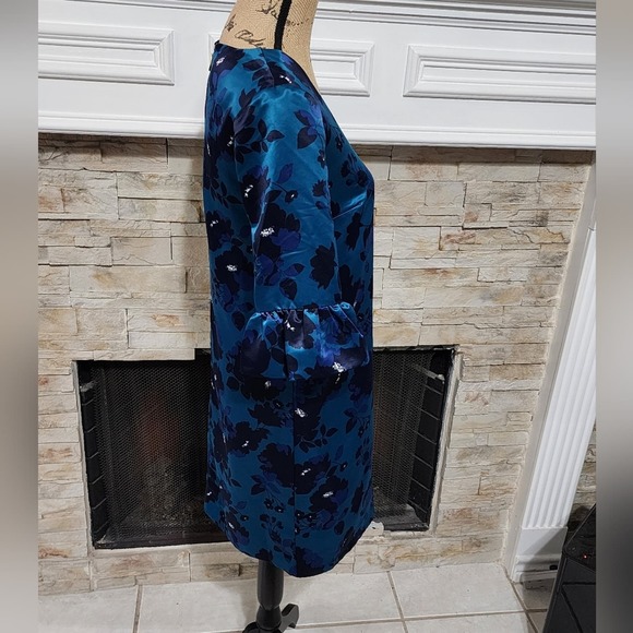 Draper James teal and blue Cutout Floral Aline Dress Size 2 new!! - Picture 4 of 11